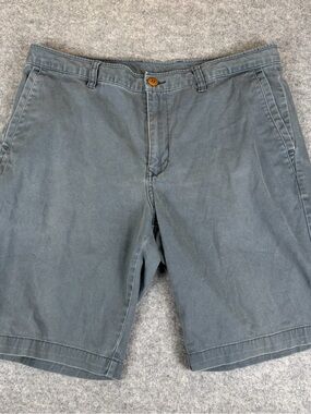 Tommy Bahama Boracay Men’s Shorts 34 Grey Stretch Cotton Chino Flat Front